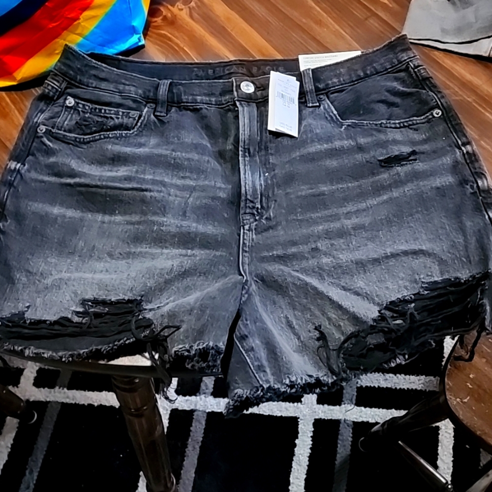 Black Jean Shorts